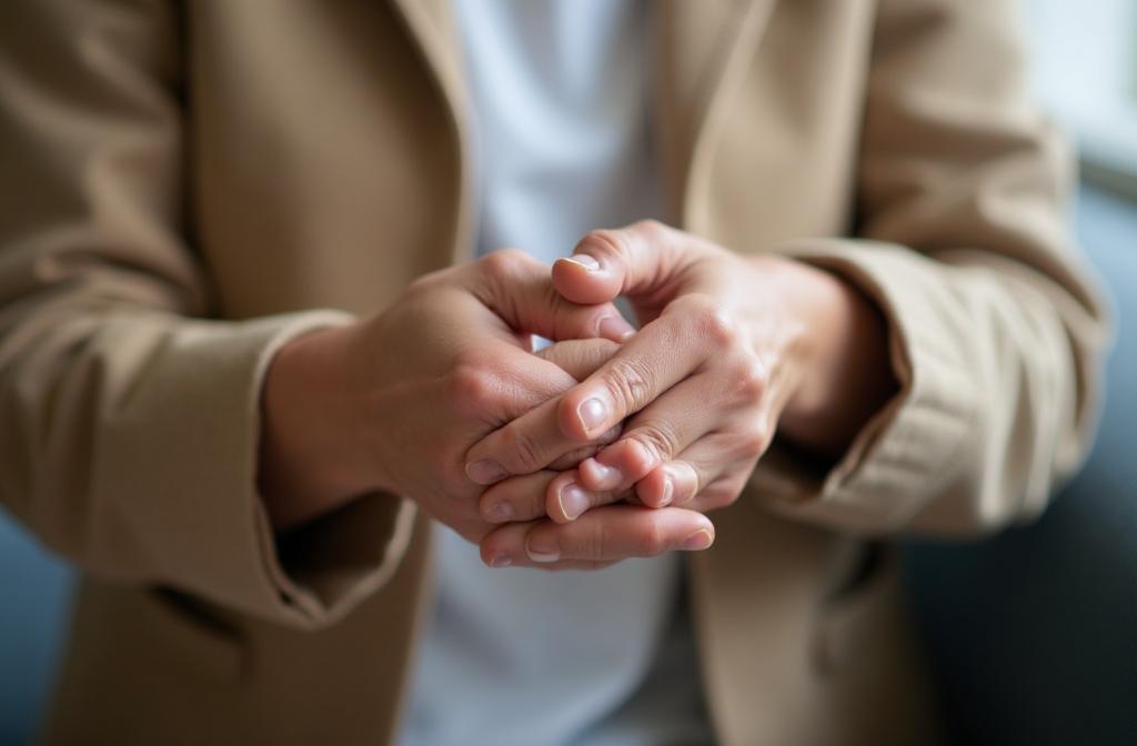 Caregiver holding hands with an older adult, symbolizing trust and support